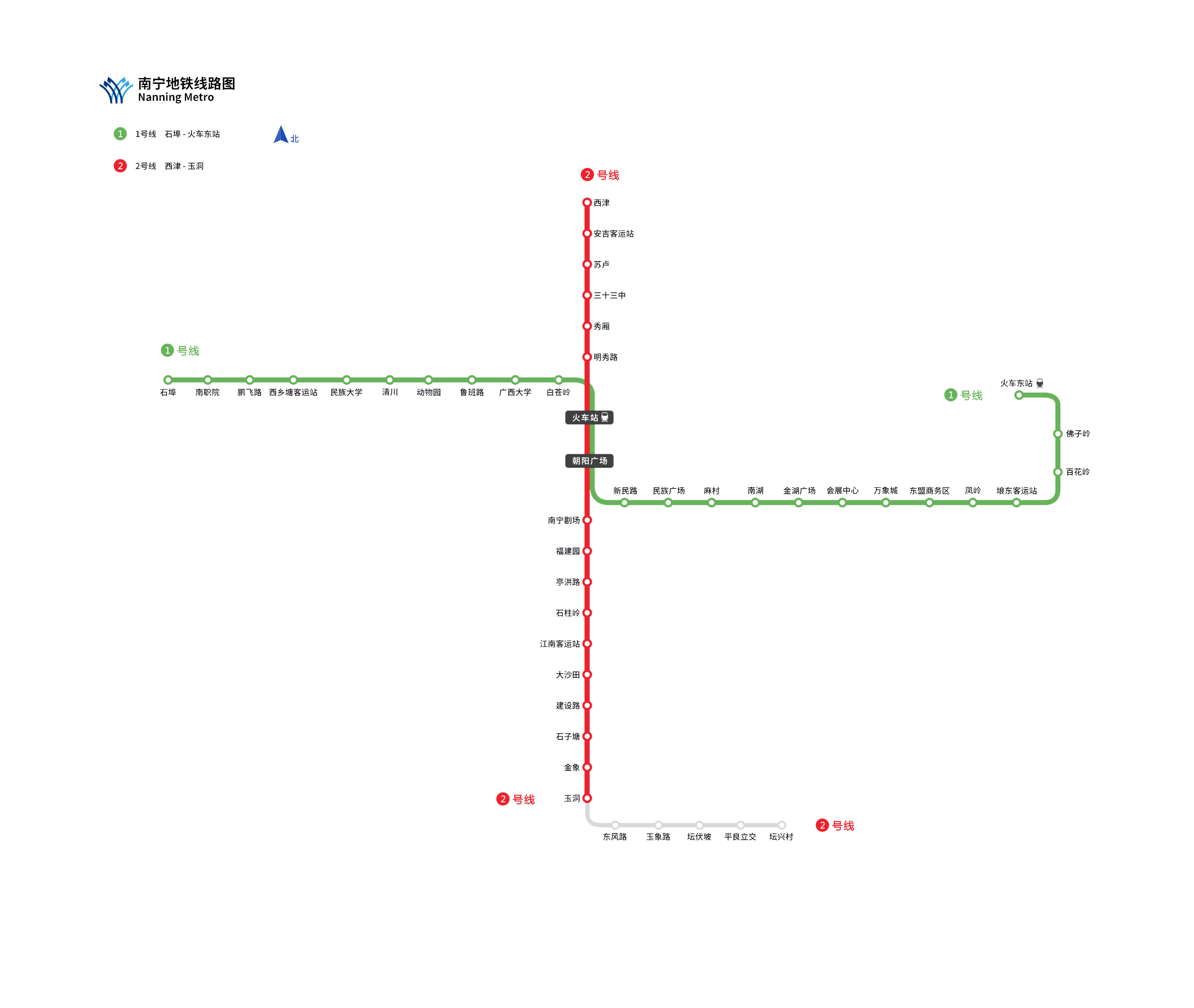 南宁地铁线路图